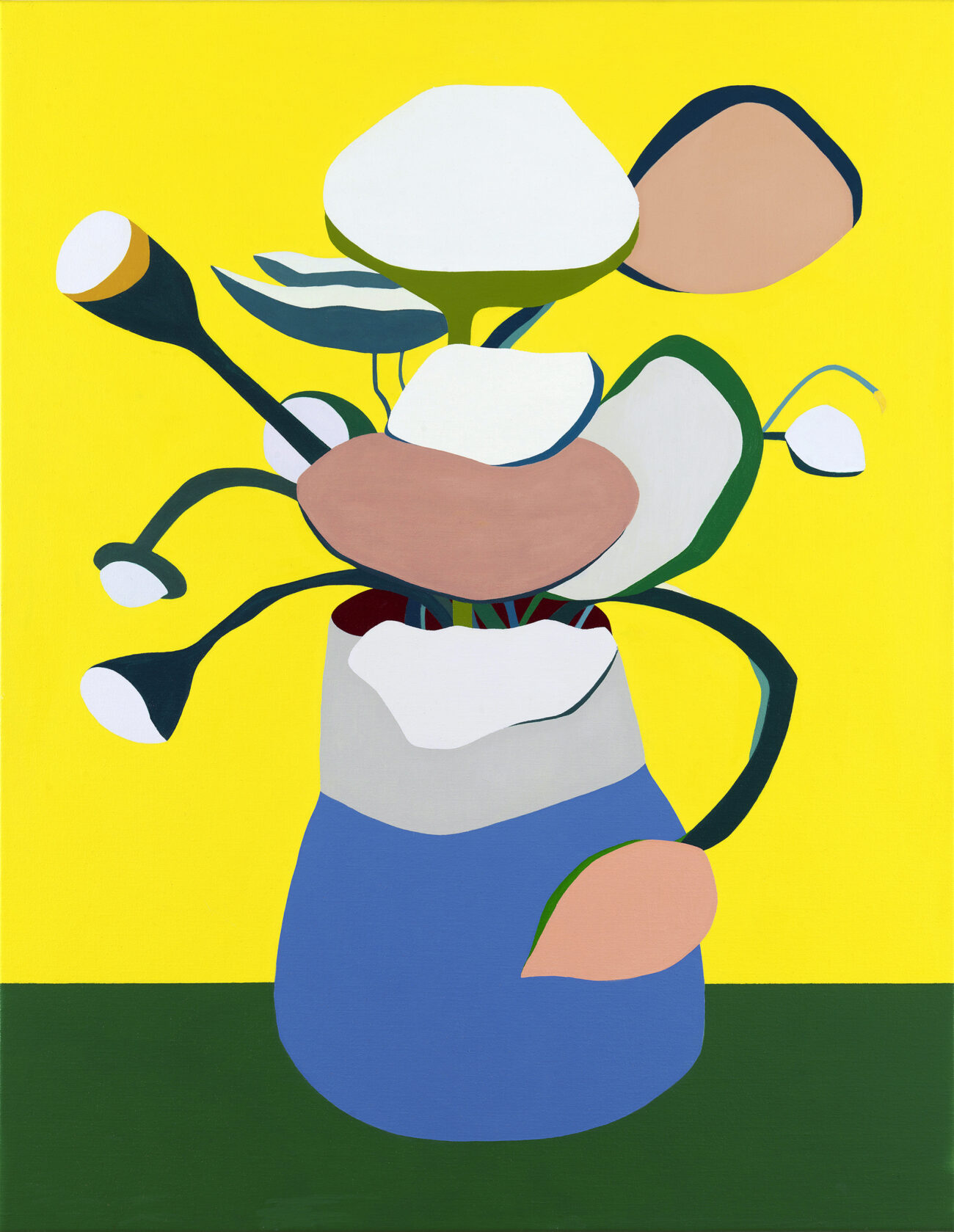 Wouter van Riessen - Vijftien zonnebloemen in een vaas XX olieverf op linnen, 87 x 48, cm, 2015